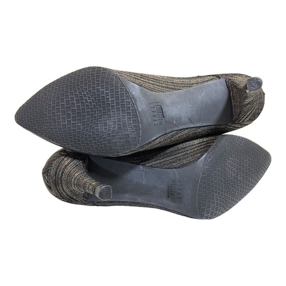 STUART WEITZMAN Black/Gold Metallic Stiletto Ankle Boots Booties Womens 9M EUC - Picture 13 of 13